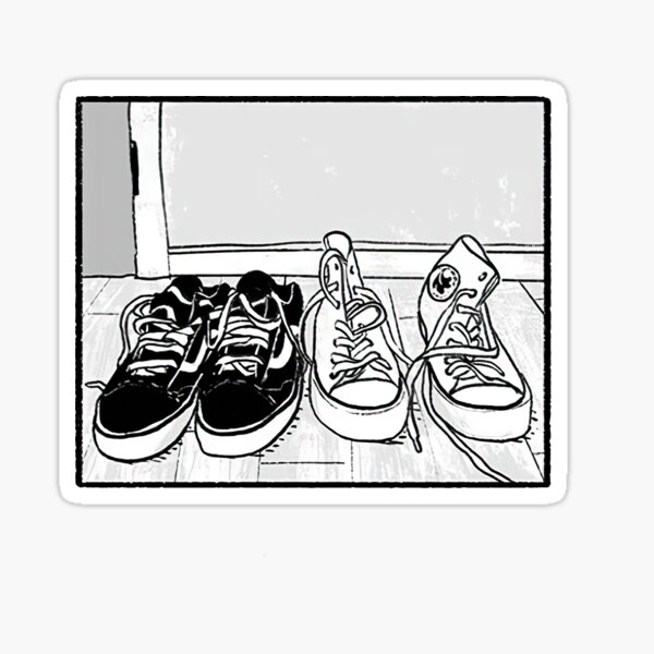 Vista previa del artículo con la obra «Zapatos Heartstopper Nick y Charlie 2», diseñado y vendido por BernigCo9.