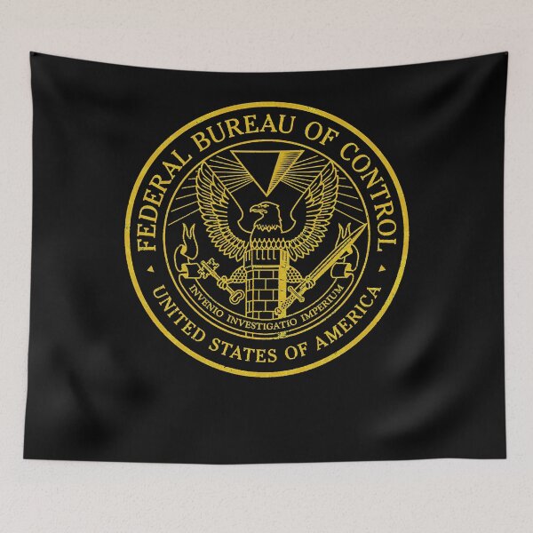 Artikelvorschau, Federal Bureau of Control Control Game Logo Distressed entworfen und verkauft von RONALDLMALCOM.