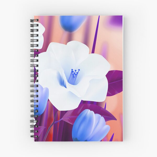 Item preview, White Blue Flowers Art  designed and sold by Tshirtstory.