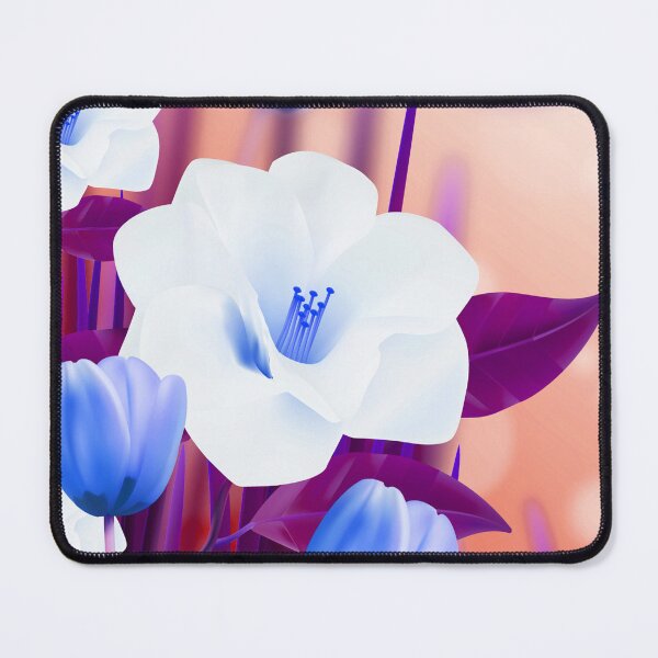 Item preview, White Blue Flowers Art  designed and sold by Tshirtstory.