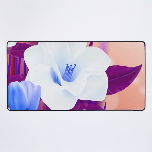 Item preview, White Blue Flowers Art  designed and sold by Tshirtstory.