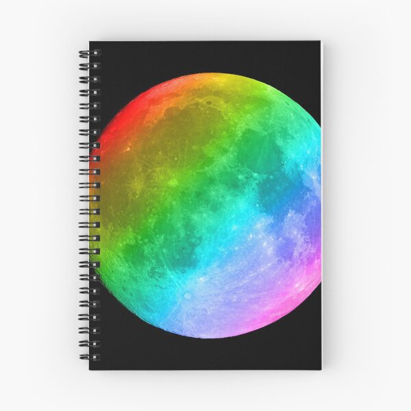 Item preview, Rainbow colored full moon designed and sold by Lukasz Szczepanski.
