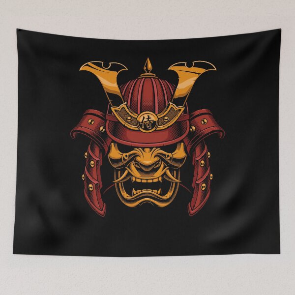 Item preview, Fiery Demon Samurai Helmet  designed and sold by RONALDLMALCOM.