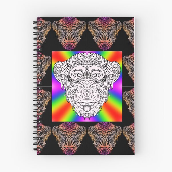 Item preview, Smile Neon Ape Faces in Mandala Design designed and sold by MyMemoriesArts.
