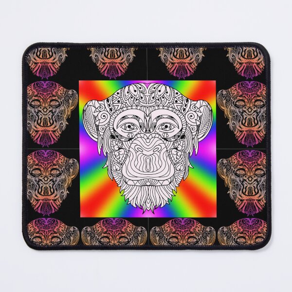 Item preview, Smile Neon Ape Faces in Mandala Design designed and sold by MyMemoriesArts.