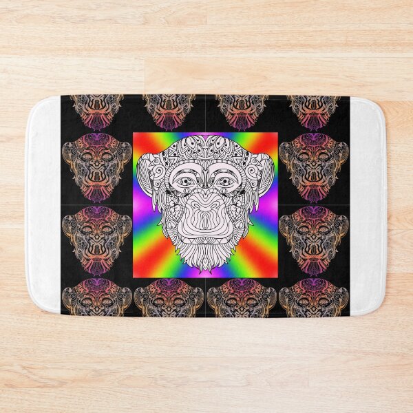 Item preview, Smile Neon Ape Faces in Mandala Design designed and sold by MyMemoriesArts.