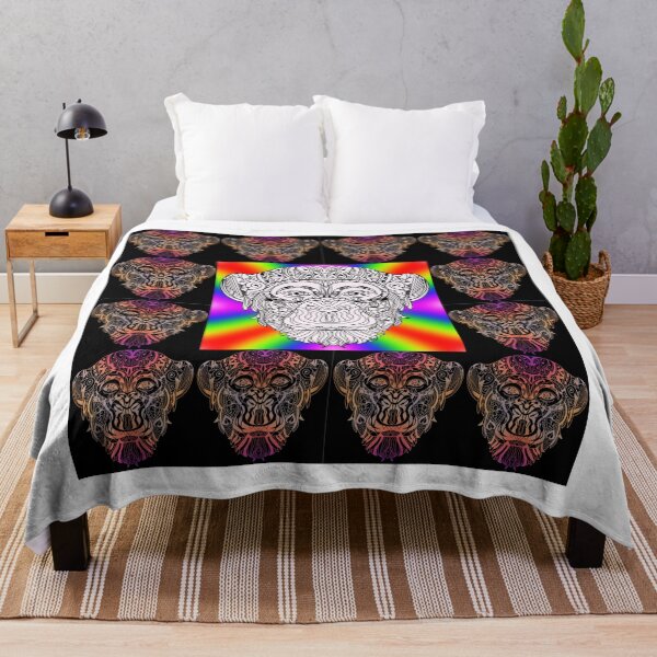 Item preview, Smile Neon Ape Faces in Mandala Design designed and sold by MyMemoriesArts.