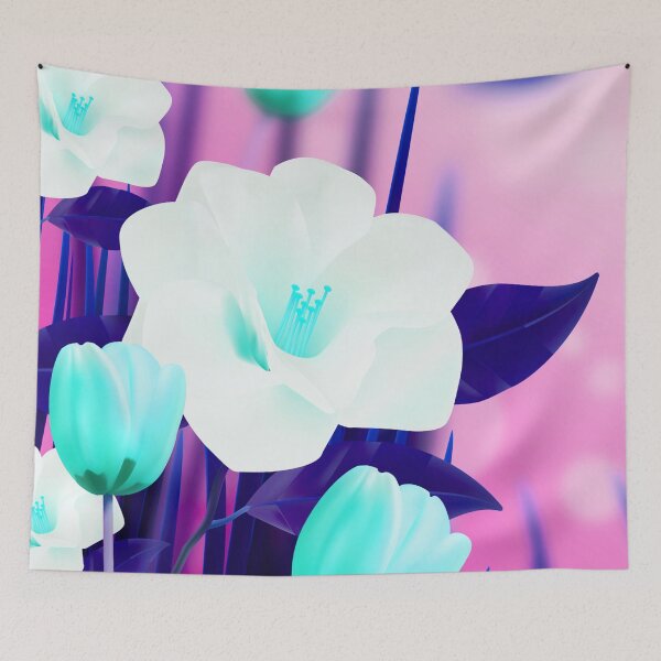 Item preview, White Violet Flowers Art  designed and sold by Tshirtstory.