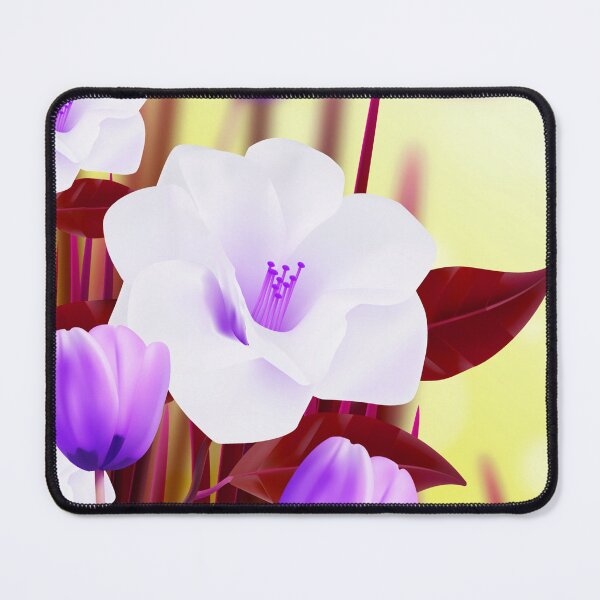 Item preview, Purple White Flowers Art  designed and sold by Tshirtstory.