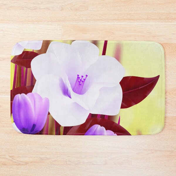 Item preview, Purple White Flowers Art  designed and sold by Tshirtstory.