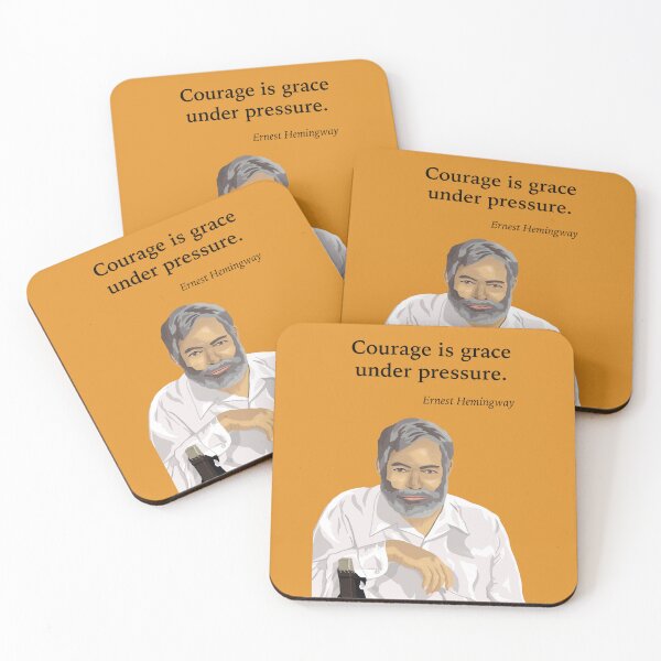 Item preview, Courage (Ernest Hemingway Quote) designed and sold by ThatsNovelGifts.