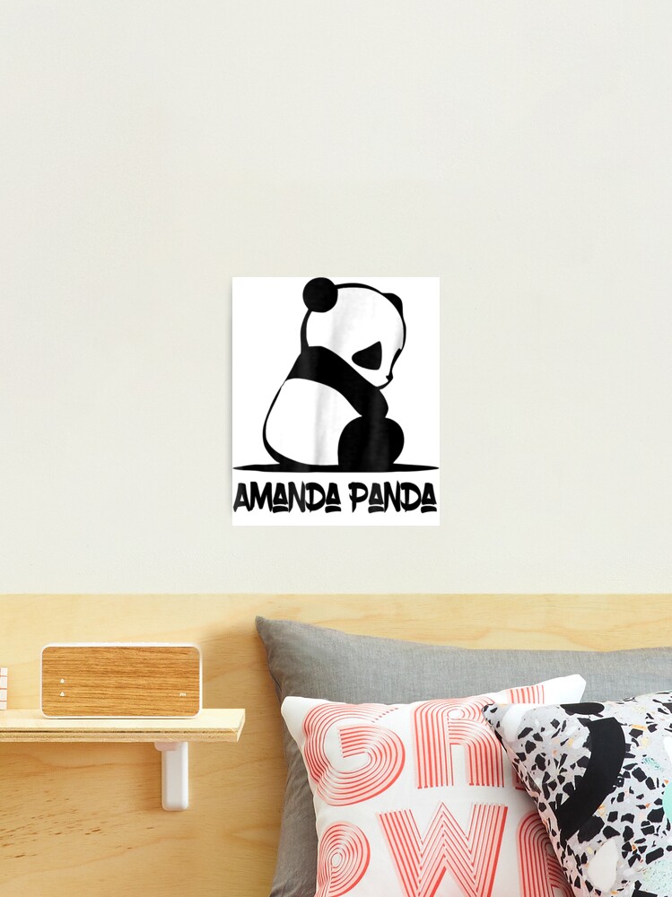 Cute Amanda Panda Sitting Bear Tshirt Tee Cute Amanda Panda Sitting Bear Tshirt Tee