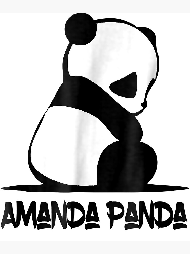 Cute Amanda Panda Sitting Bear Tshirt Tee Cute Amanda Panda Sitting Bear Tshirt Tee