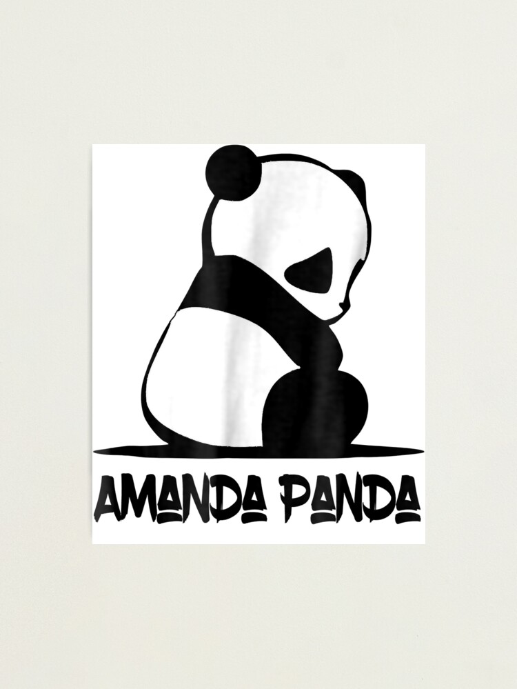 Cute Amanda Panda Sitting Bear Tshirt Tee Cute Amanda Panda Sitting Bear Tshirt Tee