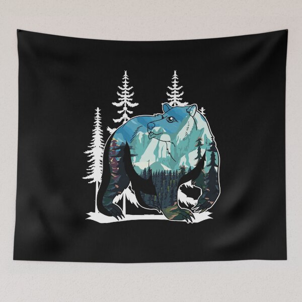 Item preview, Trees Mountain Nature Forest Animal Grizzly Bear designed and sold by bestshirtdesign.