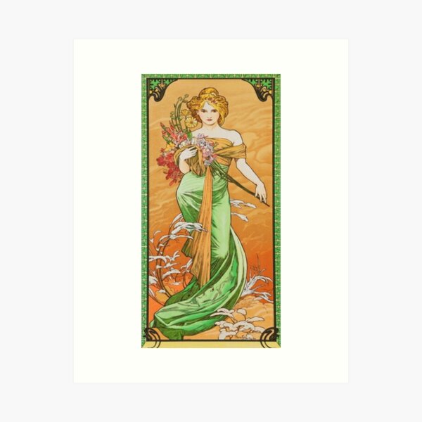 Aperçu de l'œuvre Alphonse mucha clair de lune créée et vendue par Olivia-One.