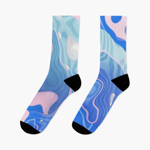 Item preview, Abstract waves Pattern overlap blue Color design and dinamic Pattern - Creative idea geometric shape designed and sold by Gugurat.