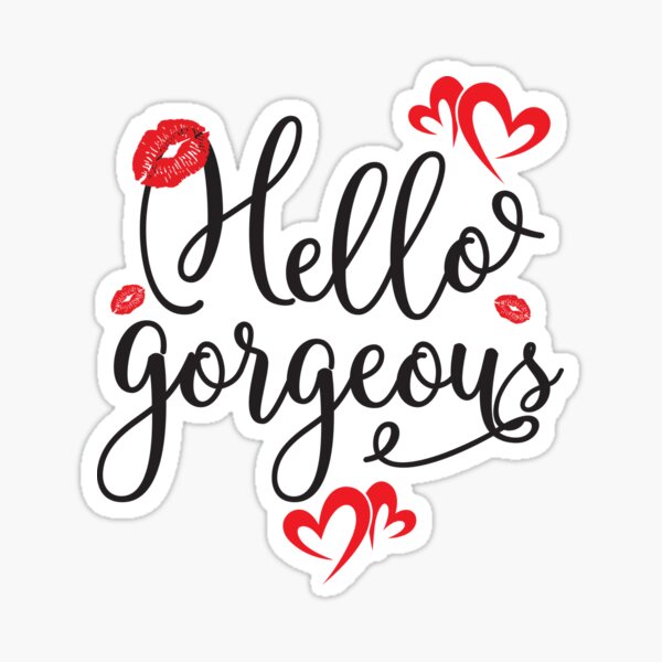 "Hello Sticker by BuxomBabe21 Redbubble