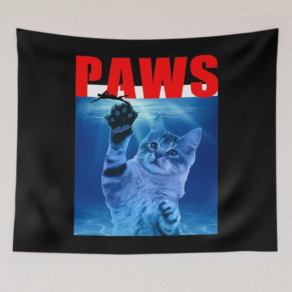 Item preview, PAWS Funny Cat  Parody For Shark And Cat Lovers designed and sold by HardiKel.