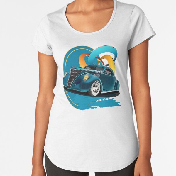 1937 Lincoln Zephyr Coupe - Abstract Premium Scoop T-Shirt