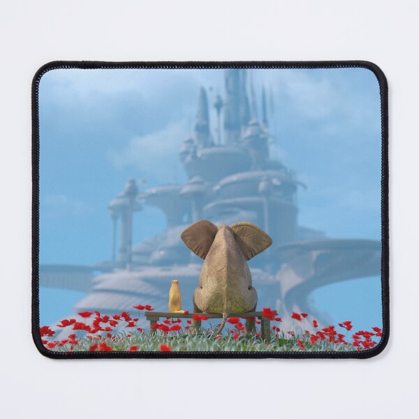 Item preview, elephant and dog look at the utopian city designed and sold by Mike Kiev art.