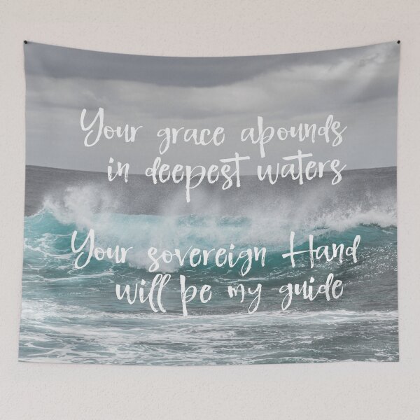 Item preview, Faith: Your Grace Abounds in Deepest Waters Quote Ocean designed and sold by motivateme.