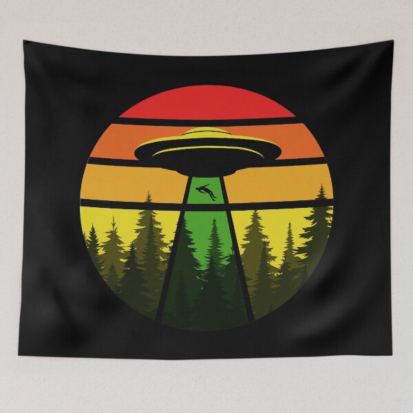 Item preview, Retro UFO Abduction Emblem designed and sold by 90sAlien.