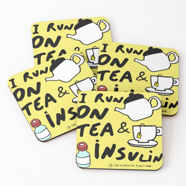 Item preview, Corro con té e insulina designed and sold by thediabeticsurvivor.