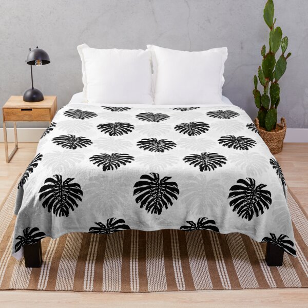 Item preview, Tropical Black Leaf White Pattern  designed and sold by InovArtS.