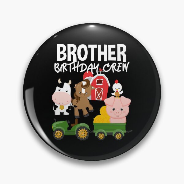 Item preview, Brother Birthday Crew Farm Animals Barnyard Tractor Party designed and sold by PameGraha.
