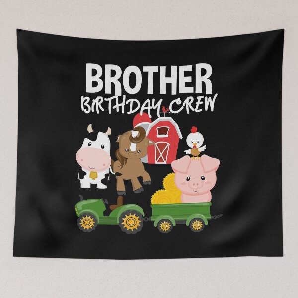 Item preview, Brother Birthday Crew Farm Animals Barnyard Tractor Party designed and sold by PameGraha.