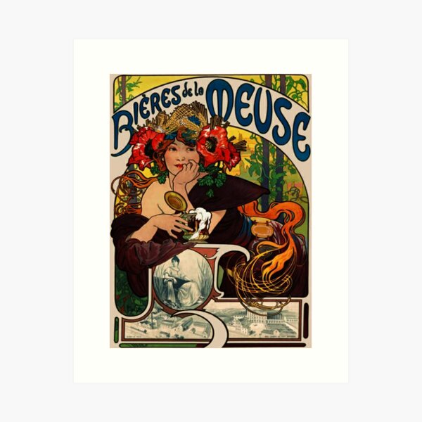 Item preview, Alphonse Mucha Bieres de la Meuse designed and sold by Olivia-One.