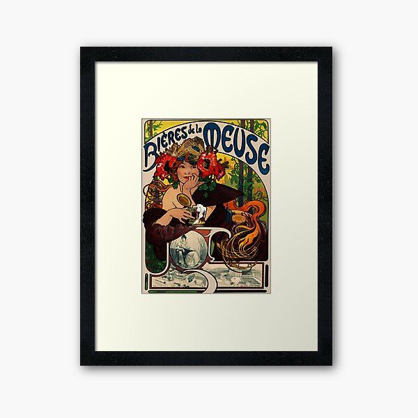 Aperçu de l'œuvre Alphonse Mucha Bières de la Meuse créée et vendue par Olivia-One.