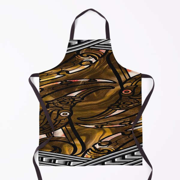 Item preview, TNT - manaia moko with carving pattern border - YELLOW designed and sold by TNT-STYLEZ.