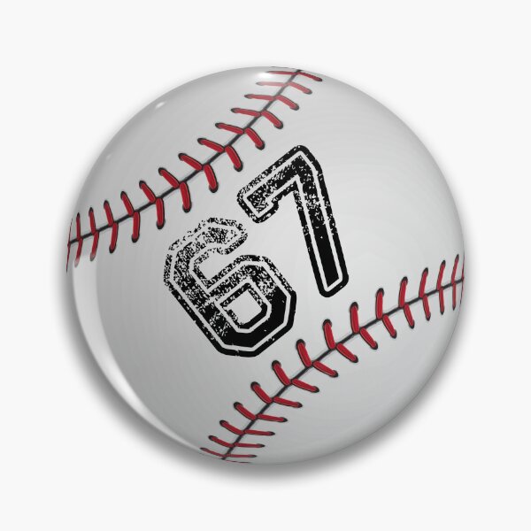 Item preview, Baseball ball number 67, sixty seven designed and sold by TheCultStuff.
