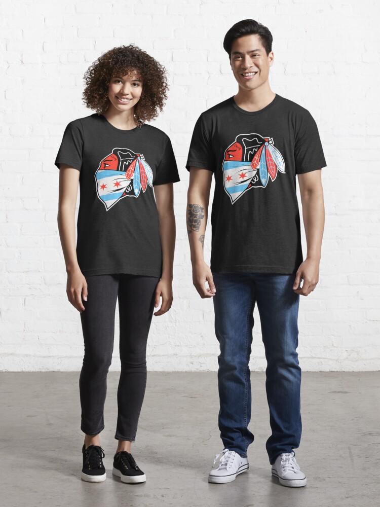 ANAM Men's Blackhawks Chicago Flag  Essential T-Shirt for Sale by  Idaxchanger