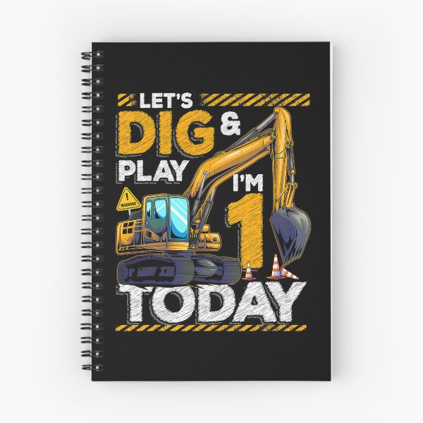 Item preview, Lets Dig Play And Im 1 Today Birthday Boy 1 Construction 1st Birthday Excavator Birthday designed and sold by PameGraha.