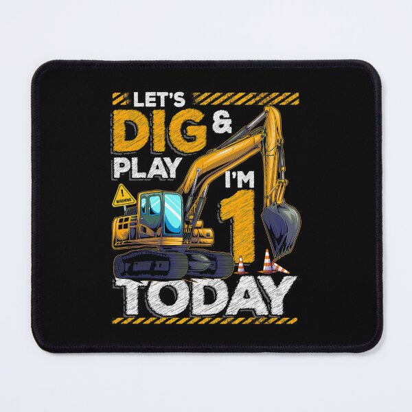 Item preview, Lets Dig Play And Im 1 Today Birthday Boy 1 Construction 1st Birthday Excavator Birthday designed and sold by PameGraha.