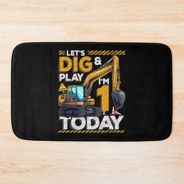 Item preview, Lets Dig Play And Im 1 Today Birthday Boy 1 Construction 1st Birthday Excavator Birthday designed and sold by PameGraha.
