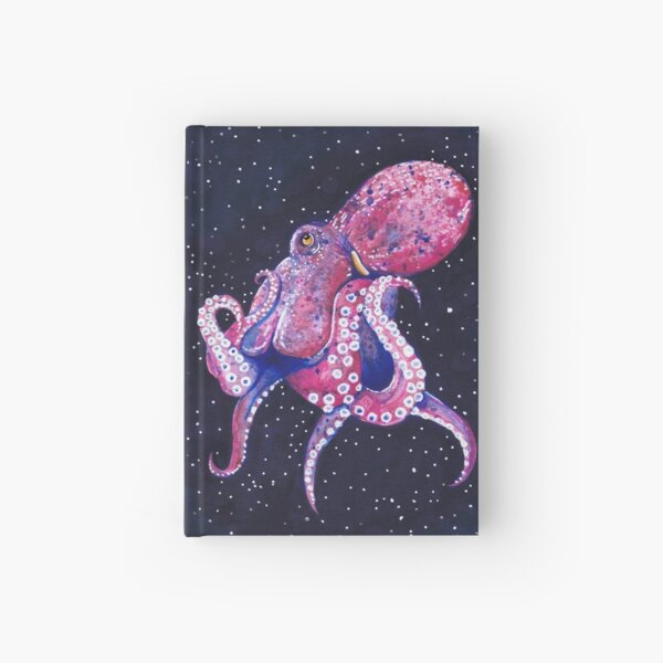 Giant Pacific Octopus in Space Hardcover Journal