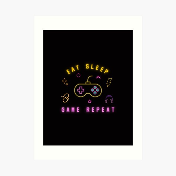 "LIFE CYCLE OF A GAMER" Art Print for Sale by Awesoam2002 Redbubble