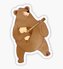 Russian Bear with Balalaika Sticker