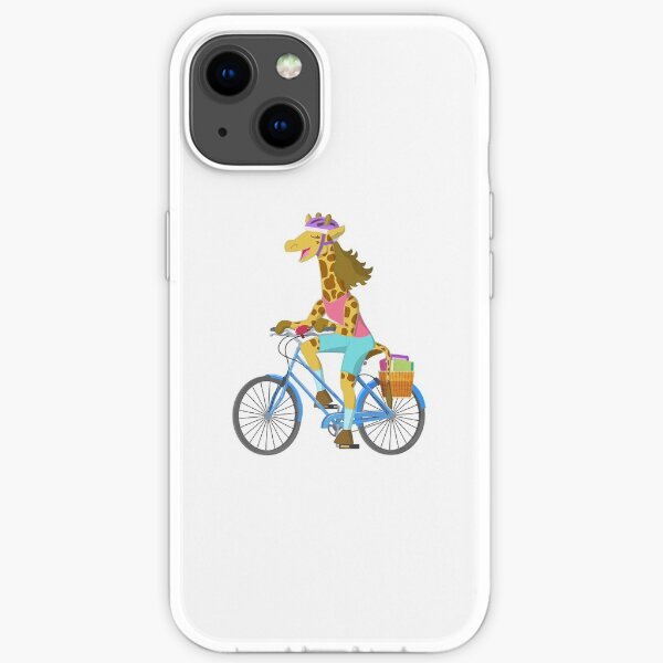 Big City Vehicles - Giraffe Riding Bicycle iPhone Soft Case