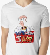 Earthworm Jim Men's V-Neck T-Shirt