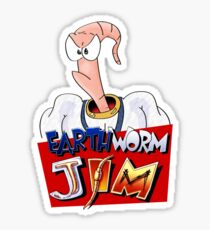 Earthworm Jim Sticker