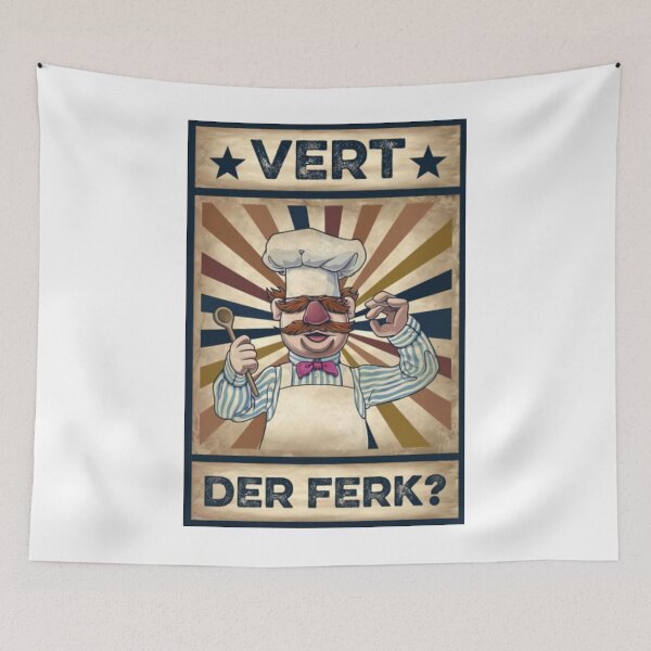 Item preview, Vintage Vert Der Ferk, Cute Funny Swedish Chef Knife designed and sold by LiborDuda.