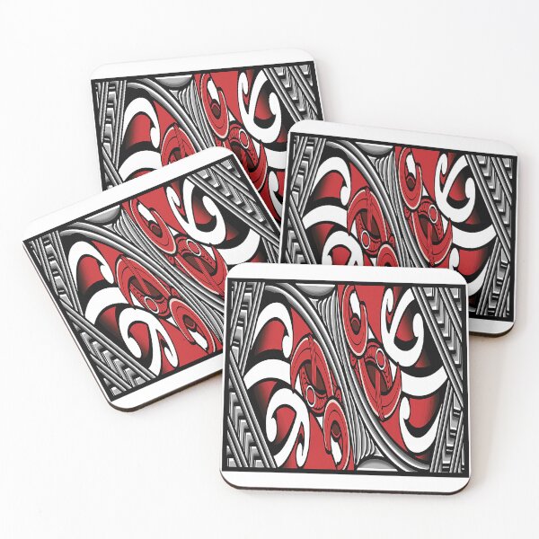 Item preview, TNT - maori design with carving pattern border - RED designed and sold by TNT-STYLEZ.