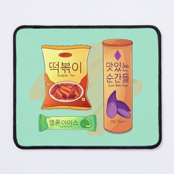 Item preview, Korean Tteokbokki Chips, Sweet Potato Chips, Melon Flavored Ice Bar designed and sold by Keffy.