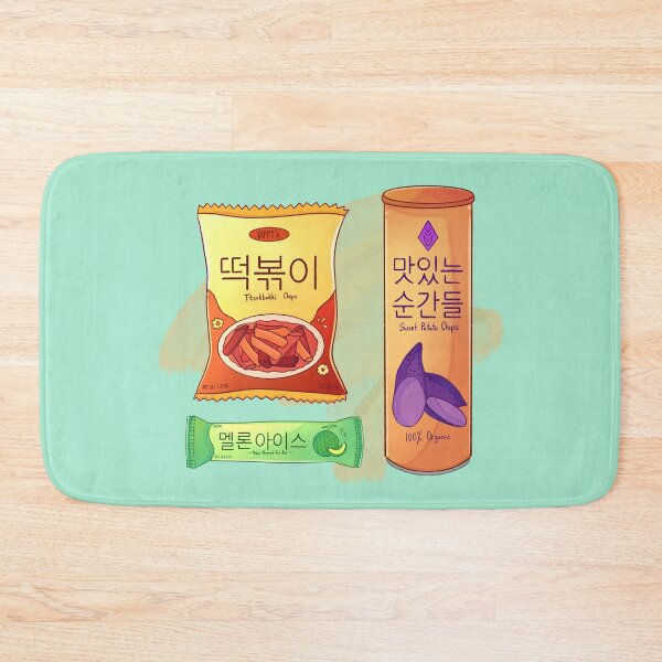 Item preview, Chips coreanos de tteokbokki, chips de camote y barra de hielo con sabor a melón designed and sold by Keffy.