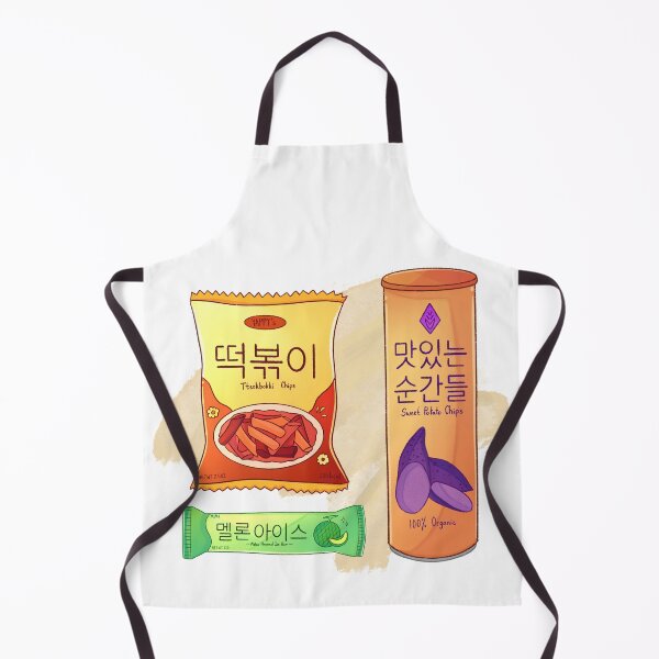 Item preview, Chips coreanos de tteokbokki, chips de camote y barra de hielo con sabor a melón designed and sold by Keffy.